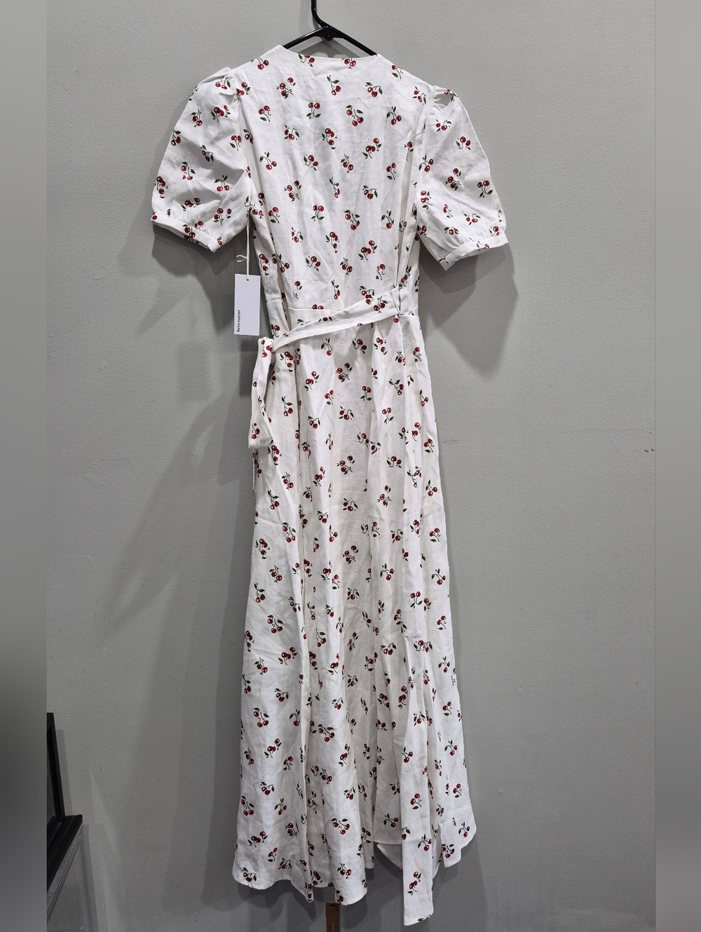 Reformation Weiss Linen Dress Cherry Pit - Picture 9 of 9